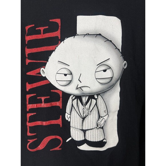 Vintage Stewie Griffin Scarface Parody T-Shirt XL Black Y2K Fruit of the Loom - Picture 4 of 5
